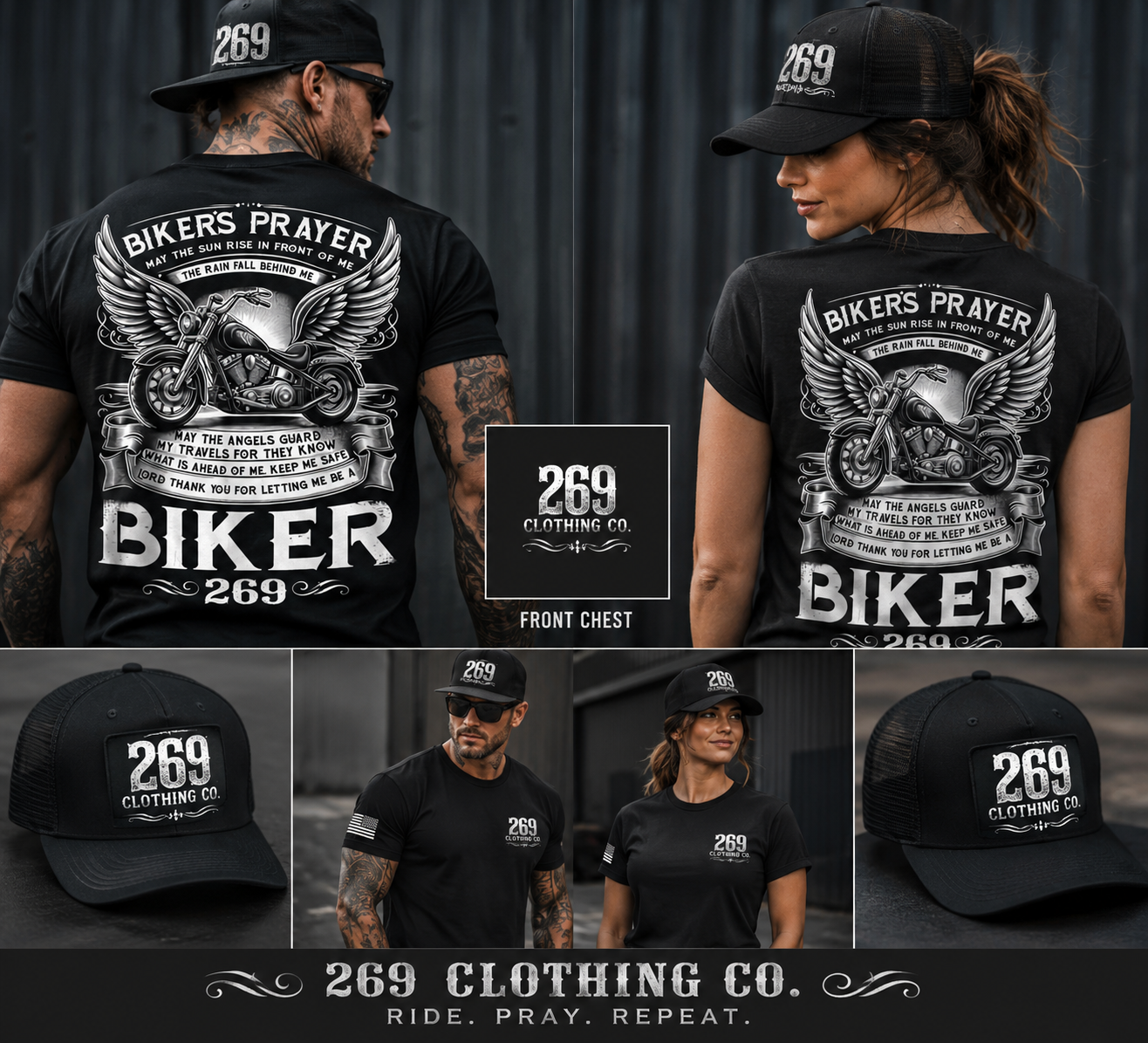 269 Clothing Company — Biker's Prayer tee