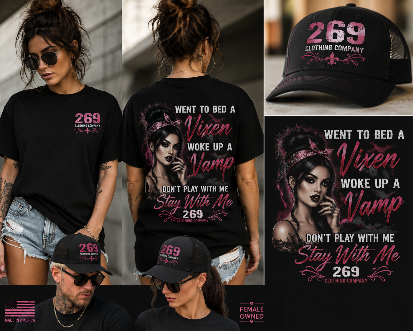 Woman wearing 269 Clothing Company western spirit graphic tee