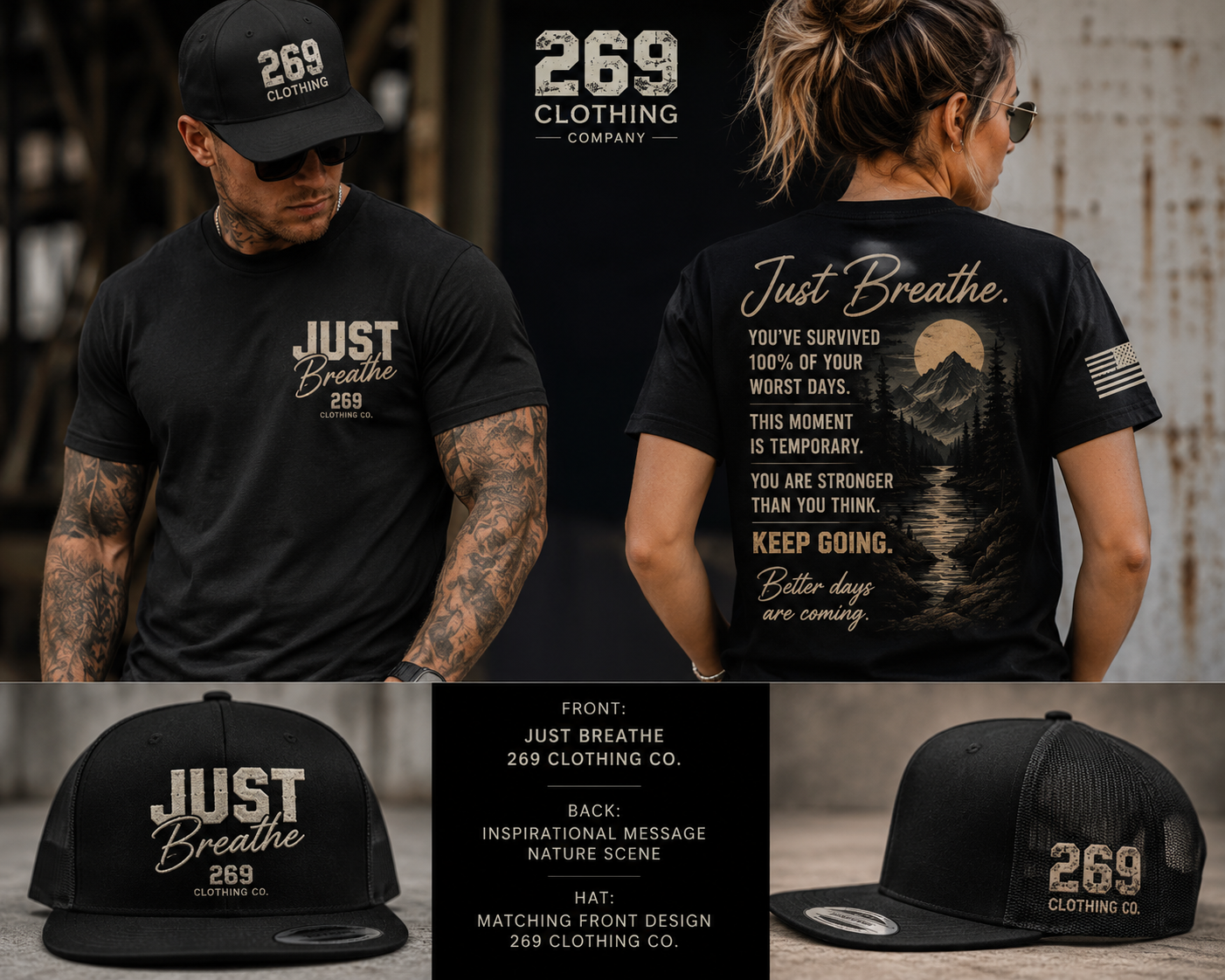 269 Clothing Company Just Breathe apparel collection