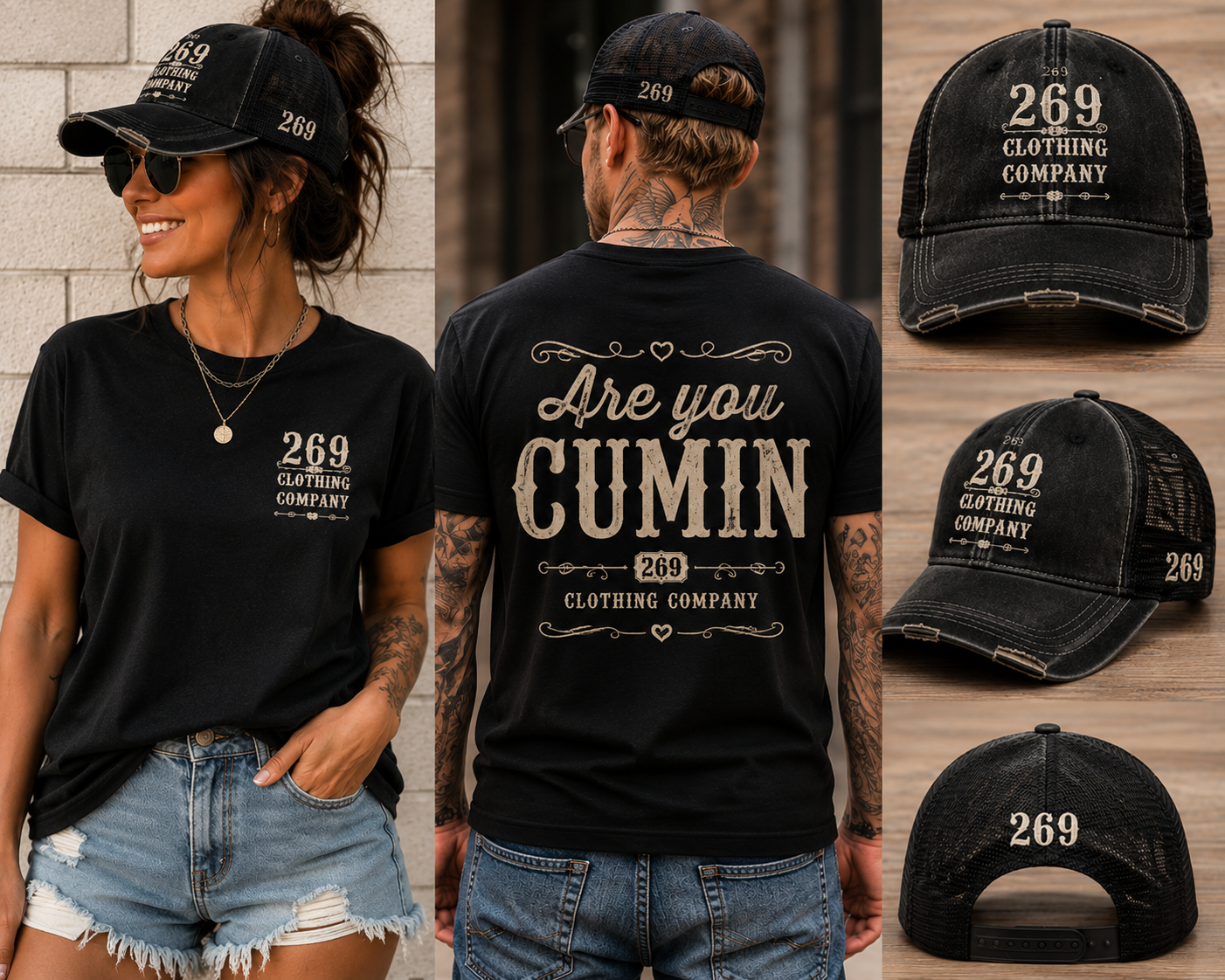 269 Clothing Company black collection merchandise